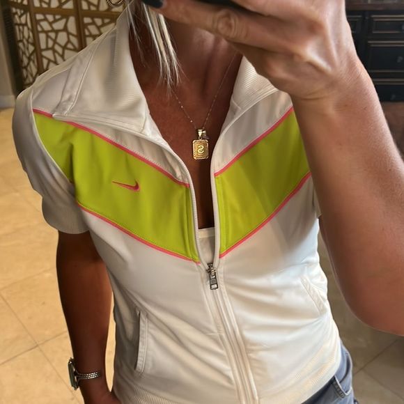 Nike Jackets & Blazers - Nike Neon Retro Short Sleeve Jacket Zipper VINTAGE FLAIR
